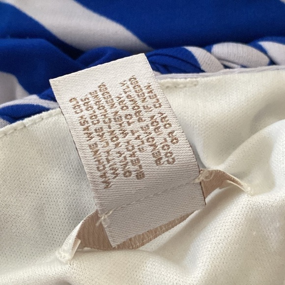 Chico’s Blue and White Aquamarine Days Striped Sleeveless Long Maxi Dress size M - Picture 9 of 10